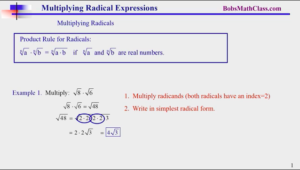 10.4 Multiplying Radicals