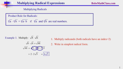 10.4 Multiplying Radicals