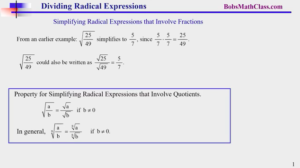 10.5 Dividing Radicals