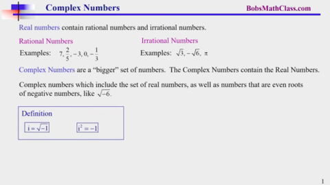 10.8 Complex Numbers