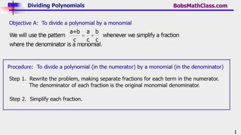 5.7 Dividing Polynomials