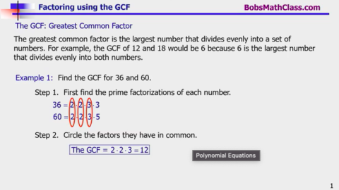 6.1 Factoring using the GCF