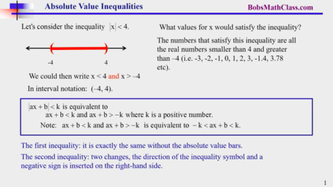 8.4 Absolute Value Inequalities