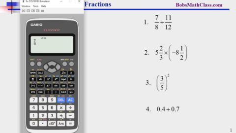 Casio Calculator – Fractions