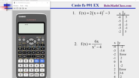 Casio Calculator – Tables